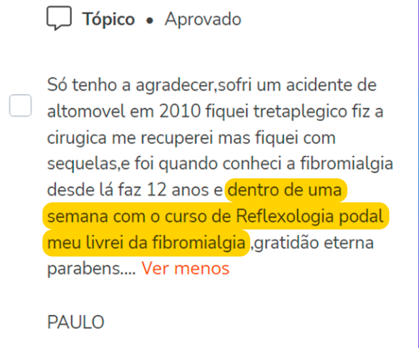 Roberto Reflexoterapeuta | Página replay - O_Resgate