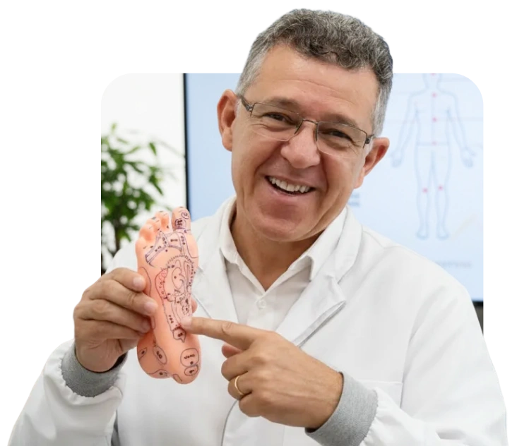 Reflexoterapia podal com o prof. Roberto Rodrigues